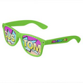 Green Logo Lenses Custom Printed Lenses Retro Sunglasses - Full Color Arm Printed